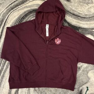 New Victoria’s Secret Pink Full Zip Hoodie (XXL) Varsity Ivy Logo  NWT